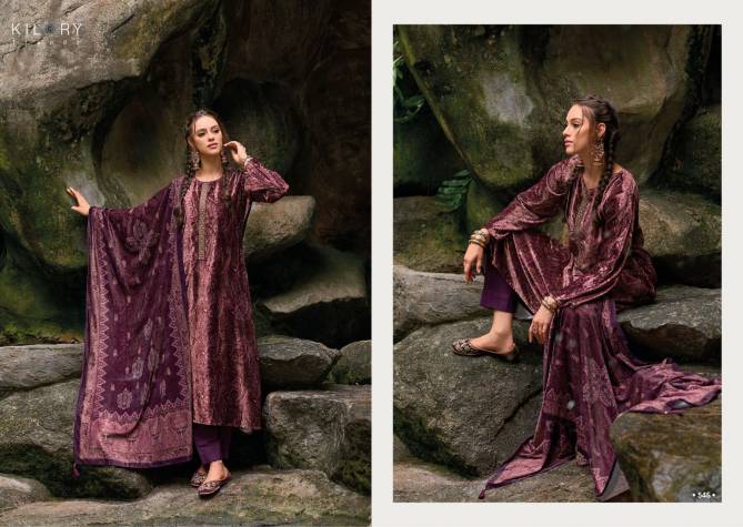 Mahnoor By Kilory Embroidery Velvet Dress Material Catalog